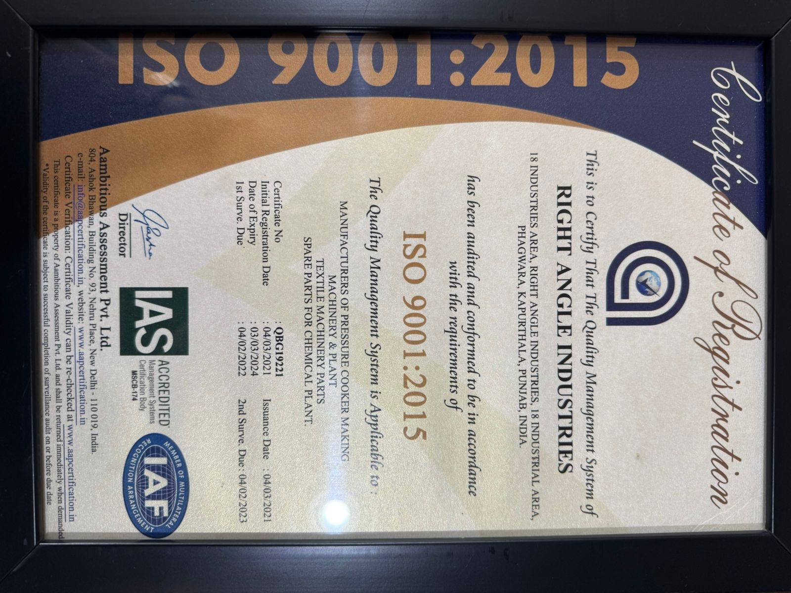 ISO Certificate